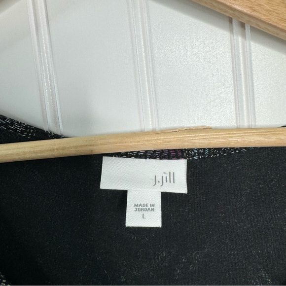 J Jill Top Large Multicolor Floral Paisley V-neck Stretch Casual Women - Picture 5 of 9